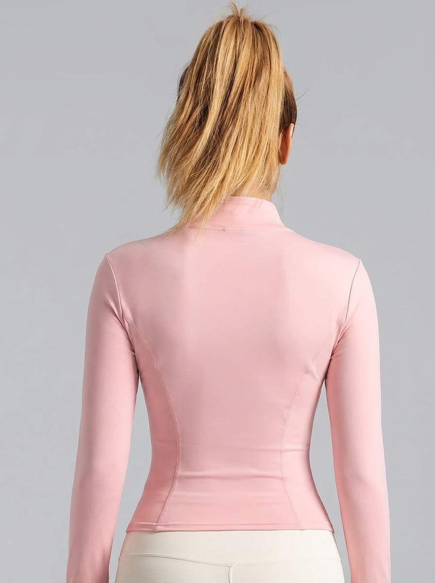 New Women Light Pink Yoga Coat - Fitness Of Yoga review and price