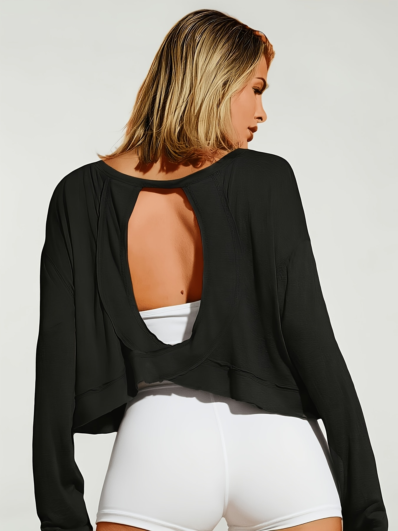 Loose Long-Sleeve T-Shirt with - Fitness Yoga Only For Women review and price