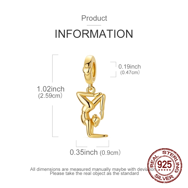 925 Sterling Silver Golden Yog - Yoga Fitness Gifts review and price