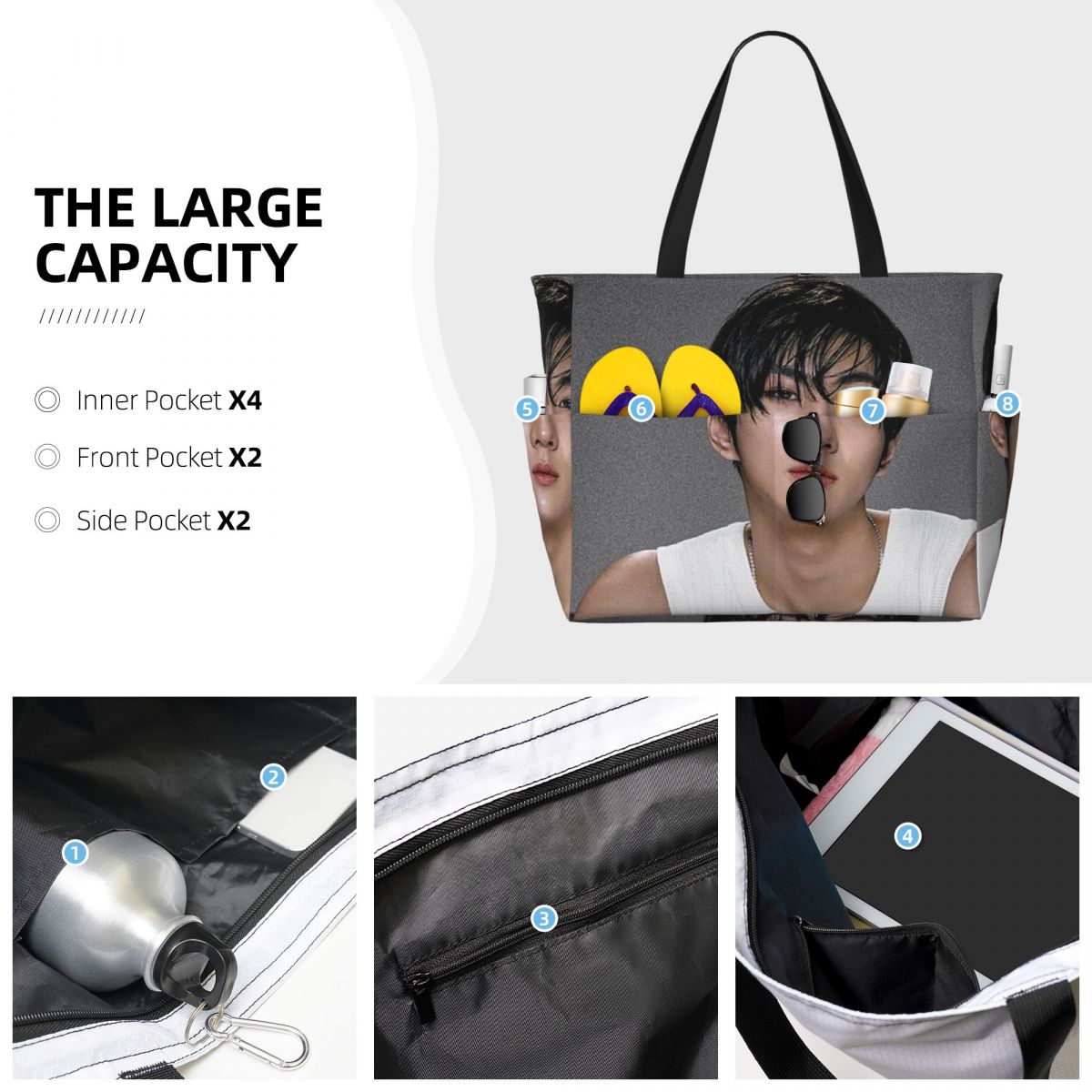 Jungwon En Kpop Beach Tote Bag - Yoga En Fitness review and price