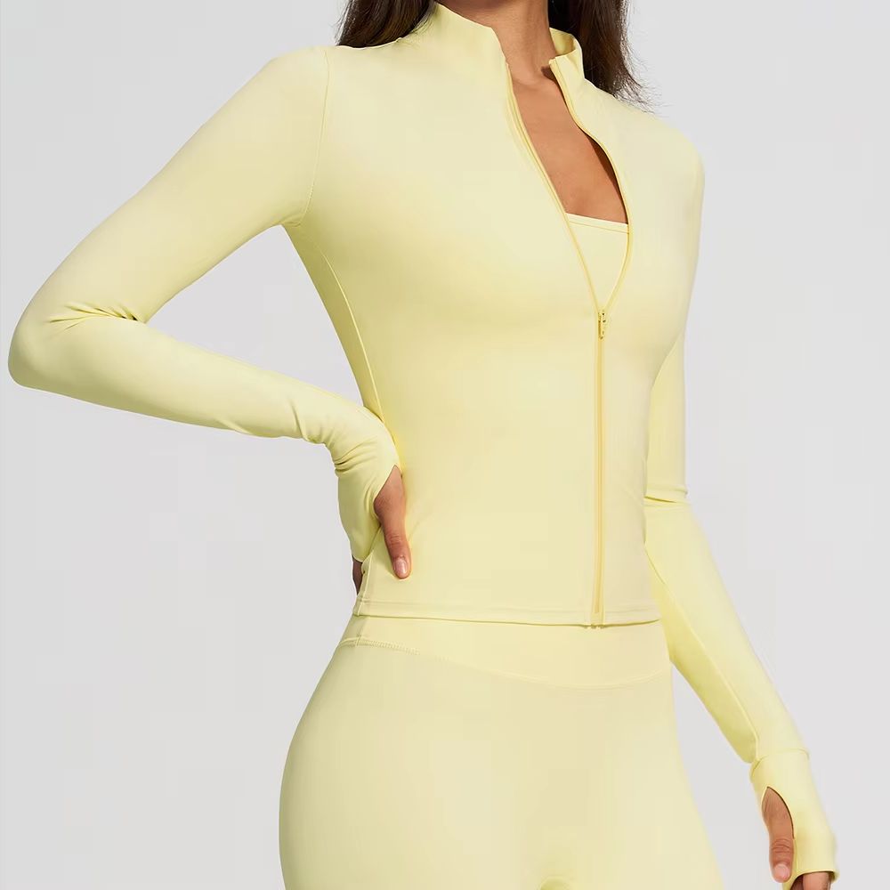 Women Zip Fitness Yoga Shirt L - Fitness Yoga Only For Women review and price