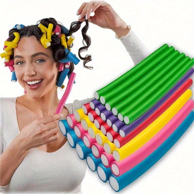 10pc Flexible Heatless Hair Ro - Foam Roller review and price